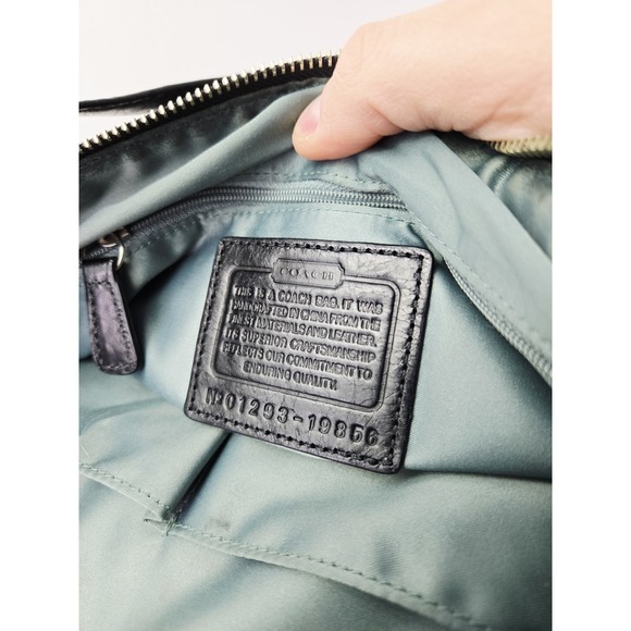 Coach Purse black leather quilted shoulder bag 19856 - Picture 8 of 10